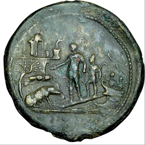 Médaillon de bronze d'Antonin le Pieux