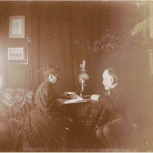 Louise Halévy faisant la lecture à Degas (22, rue de Douai)