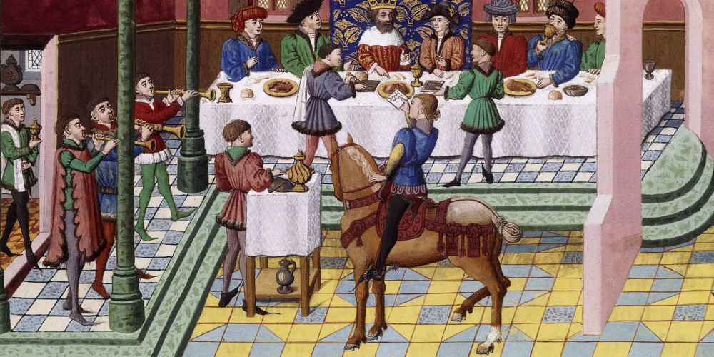 Un banquet aristocratique au Moyen Âge