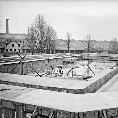 La piscine de Colombes en construction