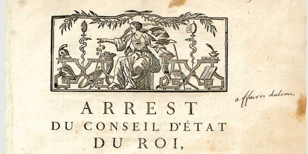 Arrêt du Conseil d’État autorisant la création de la loterie de l’École royale militaire
