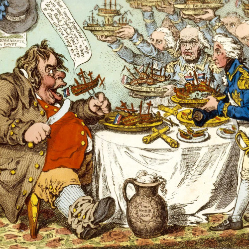 John Bull dévorant des vaisseaux ennemis