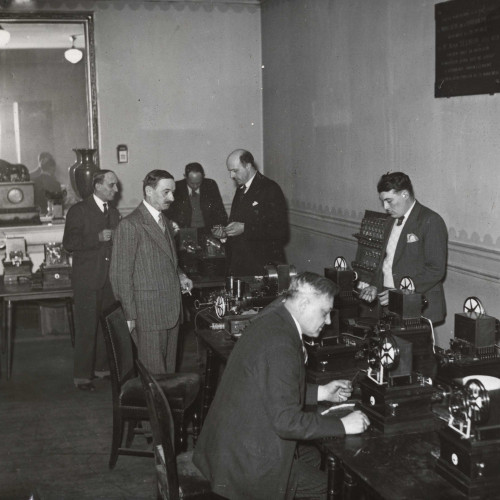 Journalistes couvrant l’élection législative de 1936