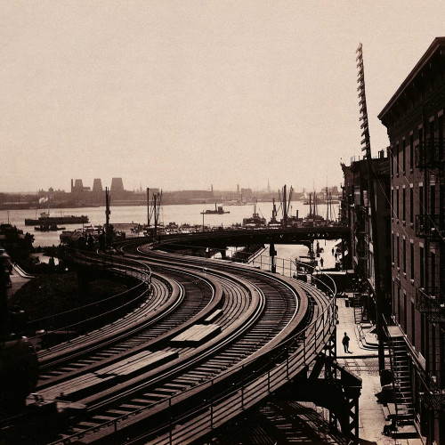 Elevated Rail Road near Coentis Slip (New York)