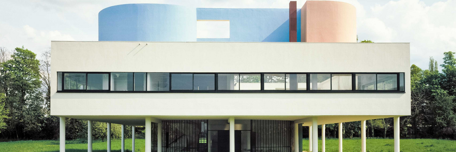 Façade de la Villa Savoye, Poissy (Yvelines)