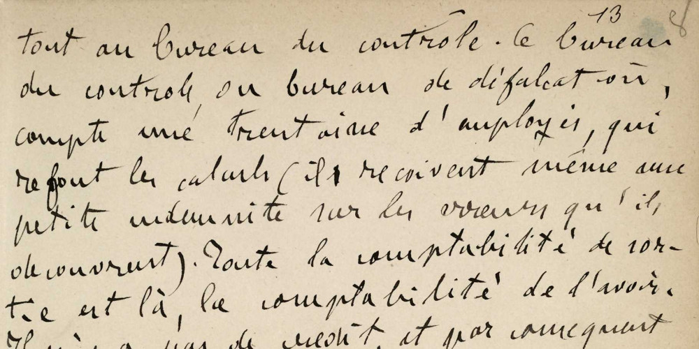 Note sur le bureau du contrôle
