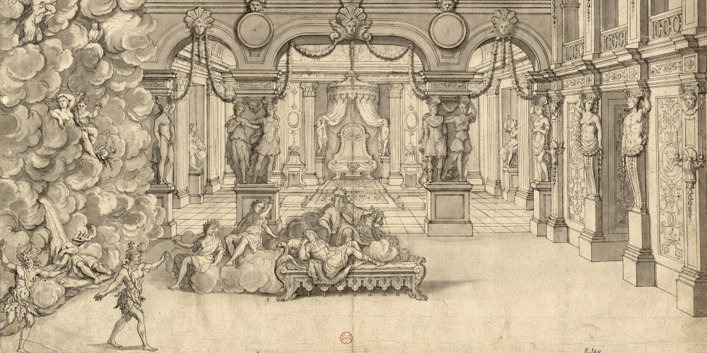 Atelier de Jean Berain, Atys, tragédie en musique de Jean-Baptiste Lully sur un livret de Philippe Quinault, créée en 1676