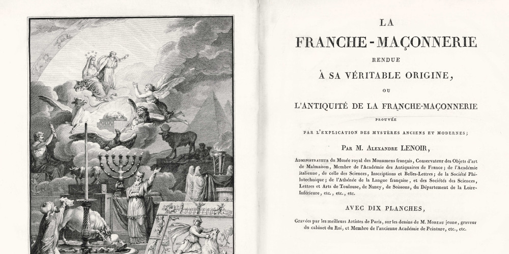 Alexandre Lenoir, Frontispice de La Franche-maçonnerie rendue à sa véritable origine…