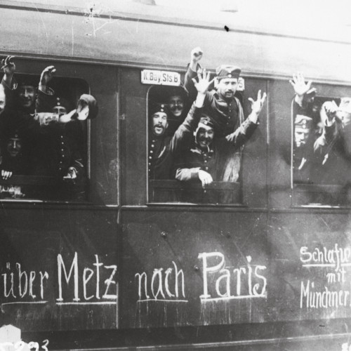 Soldats allemands quittant Munich