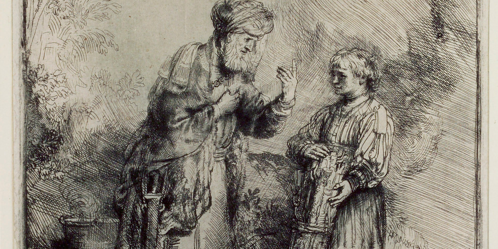 Abraham parlant à Isaac
État unique