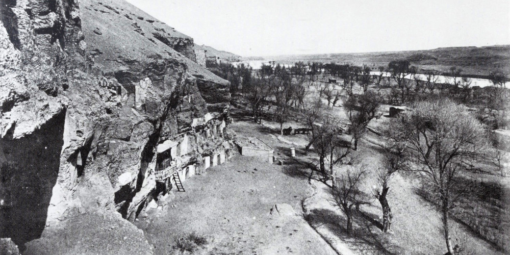 Vue des grottes de Dunhuang