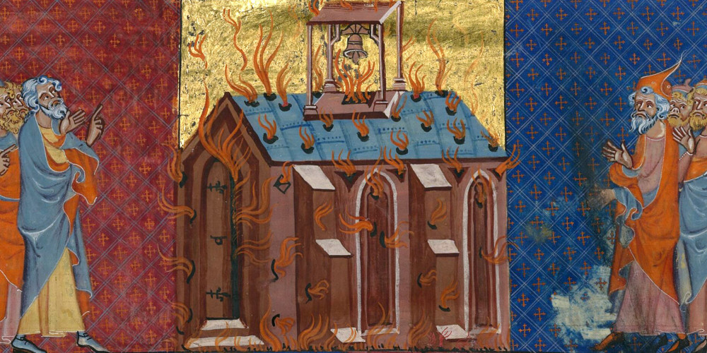 Juifs contemplant l’incendie du temple de Jérusalem
