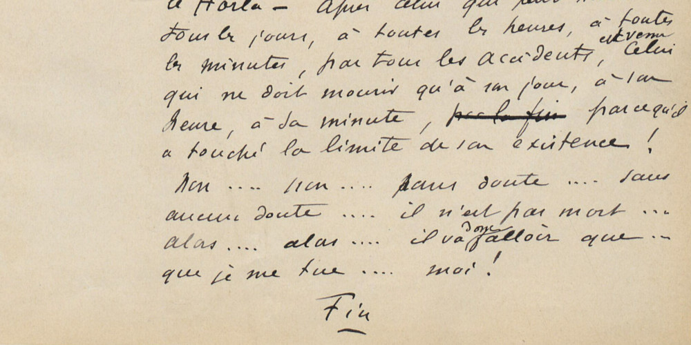 Dernière page du manuscrit autographe