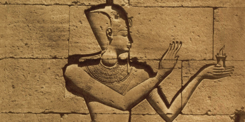 Ptolémée Caesarion sur un bas-relief du temple de Kalabscheh