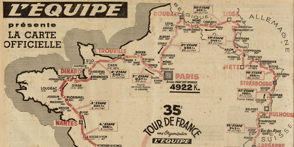 Parcours du Tour de France 1948