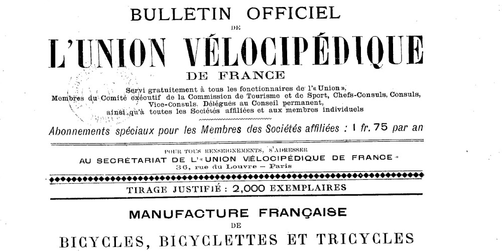 Bulletin officiel de l'Union vélocipédique de France