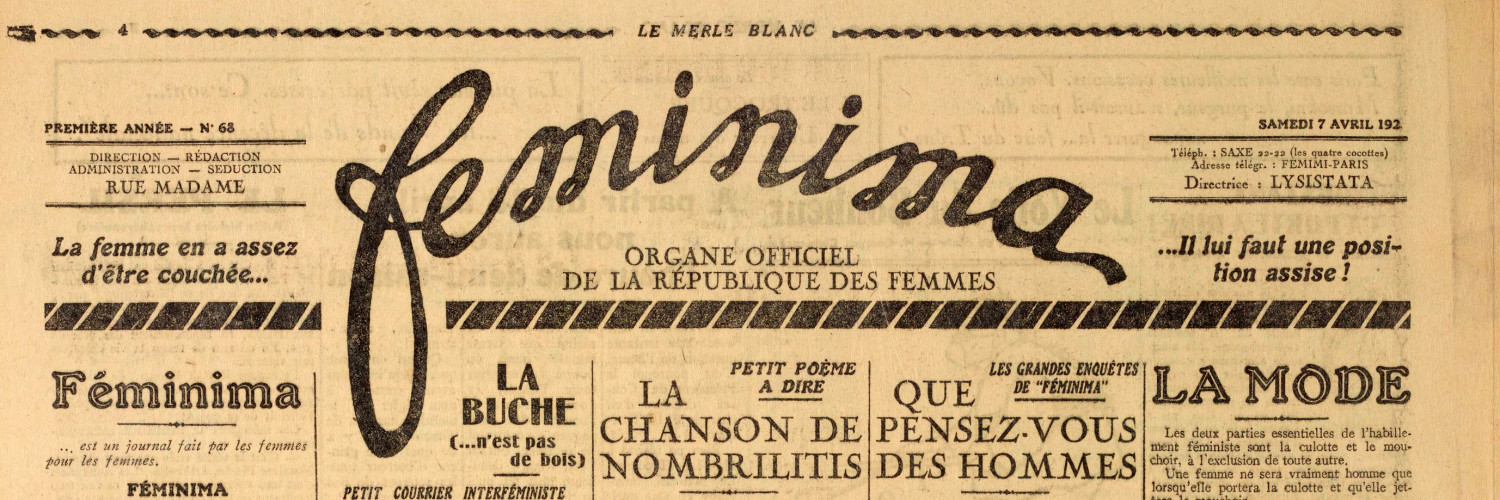 Un pastiche de Femina dans le Merle Blanc