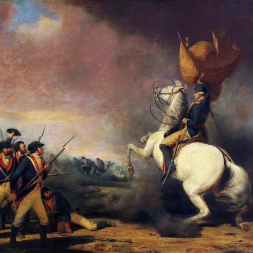 Washington ralliant les Américains à la bataille de Princeton