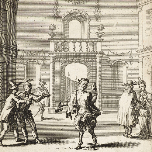 Jacques Harrewyn, frontispice des Œuvres de Molière, 1694