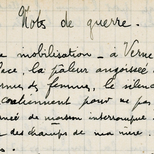 Notes de guerre, Édouard Cœurdevey,