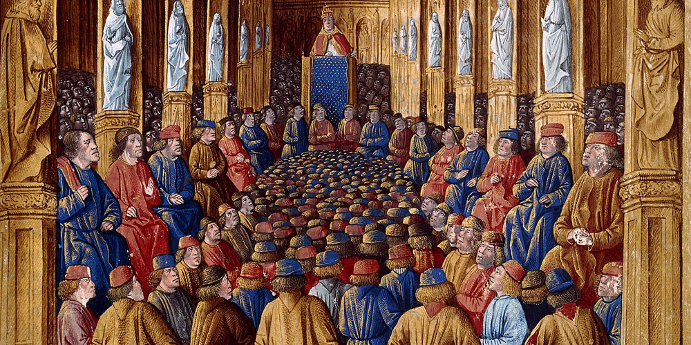 Première croisade : le pape Urbain II préside le concile de Clermont