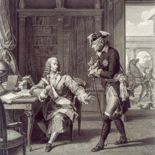 Voltaire et le roi de Prusse Frédéric II