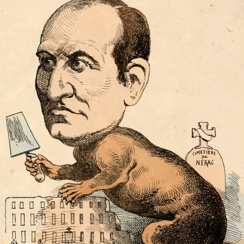 Caricature du préfet Haussmann en castor