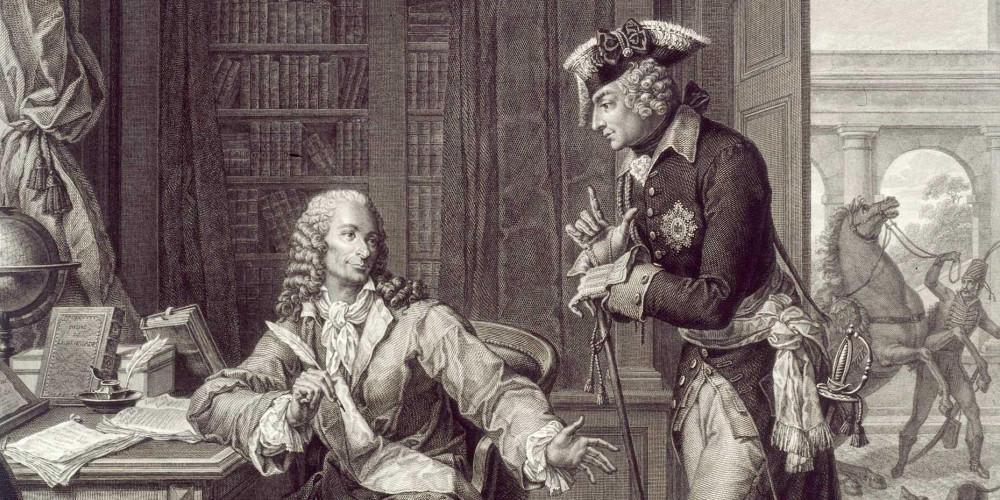Voltaire et le roi de Prusse Frédéric II