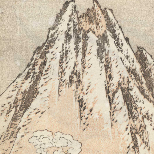 Le Fuji vu de la passe de Mishima, dans la province de Kai