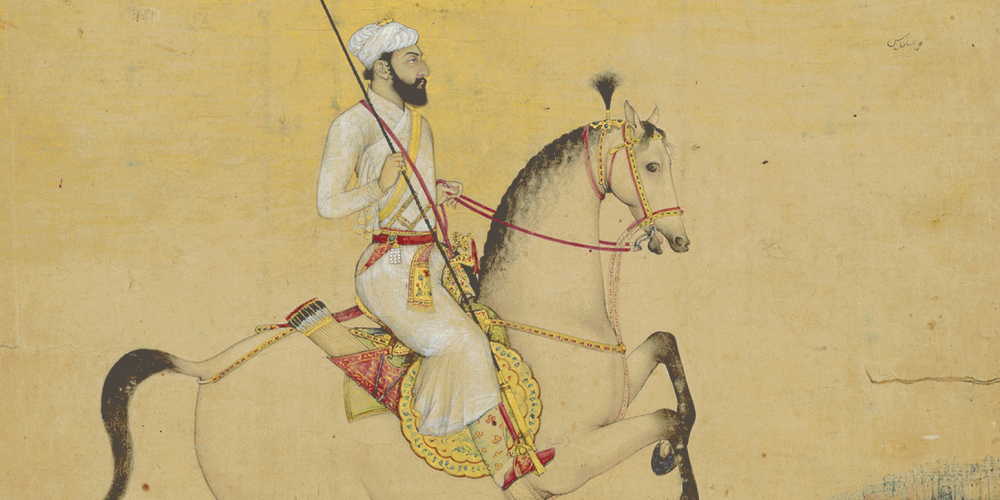 Le général Shayista Khan à cheval lors de la prise de Chittagong