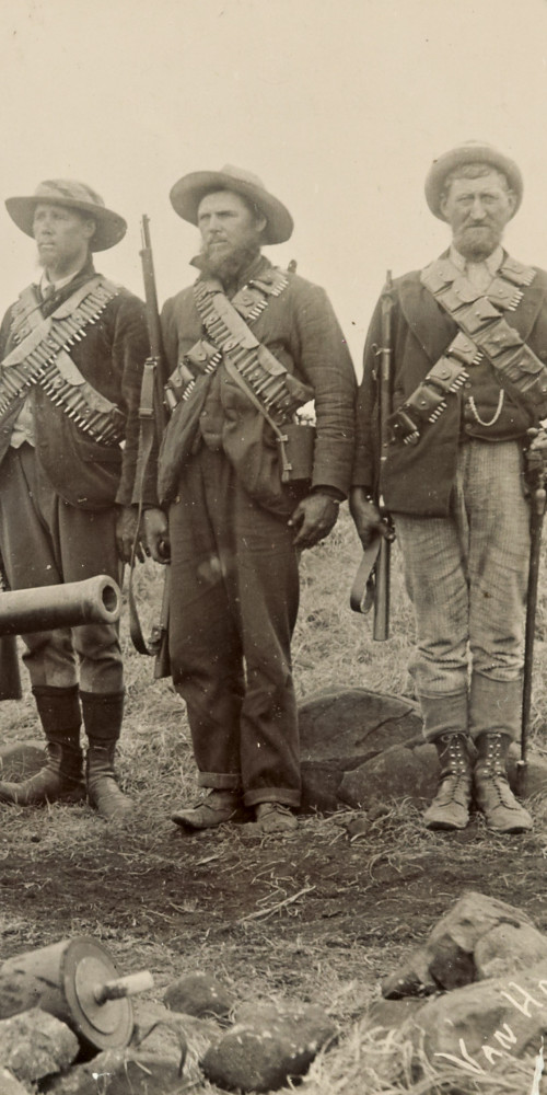 Commando et artillerie du général boer Cronje pendant le siège de Mafeking