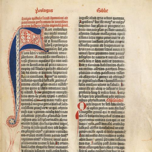 Première page de la Bible de Gutenberg