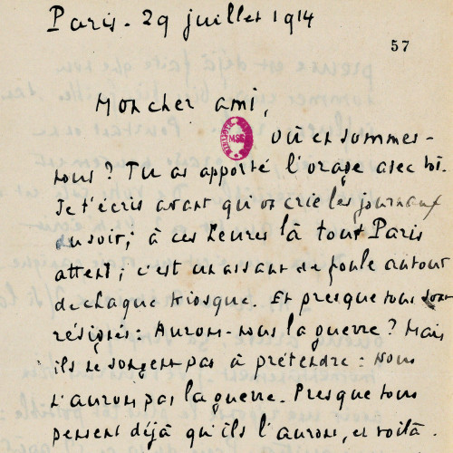 Marcel Martinet, lettre à Jean-Richard Bloch