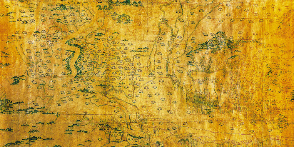Carte monumentale des régions du fleuve Jaune