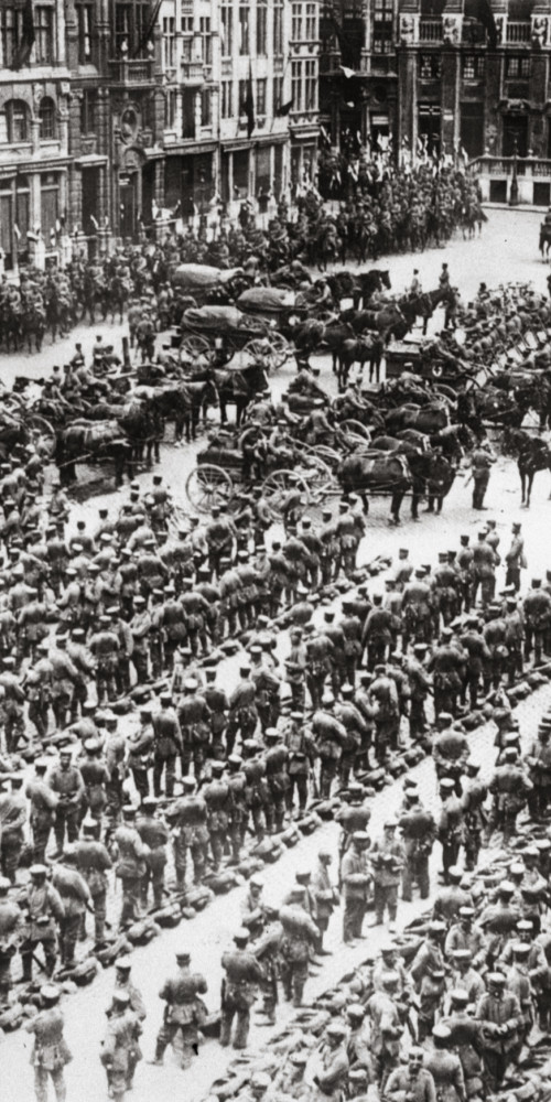 Les troupes allemandes entrent dans Bruxelles, le 19 août 2014