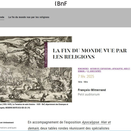 la fin du monde vue par les religions manif