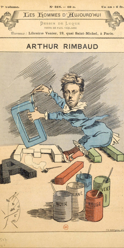 Les Hommes d'aujourd'hui, caricature d'Arthur Rimbaud