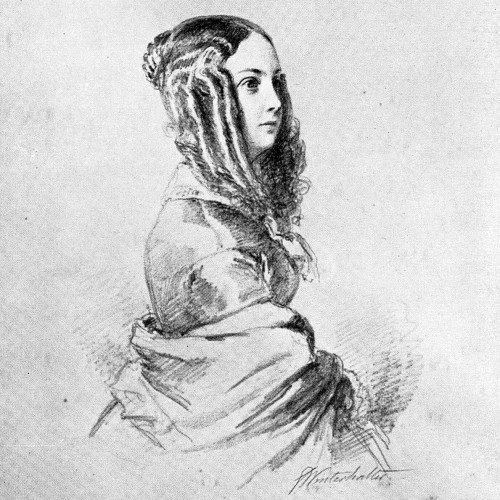 Louise Colet, dessin par Winterhalter