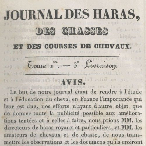 Le Journal des haras