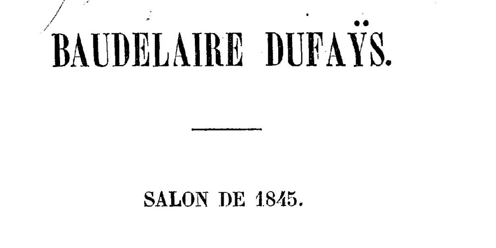 Charles Baudelaire, Salon de 1845
