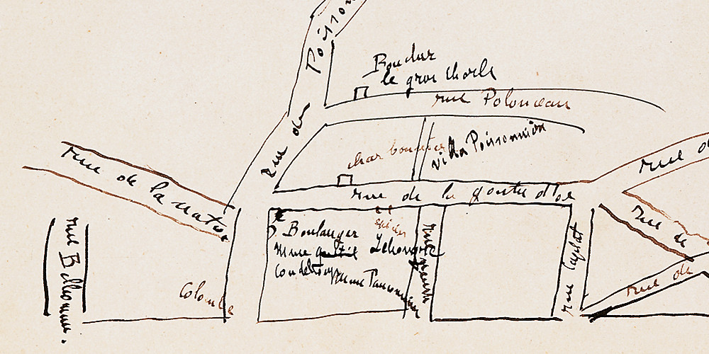 Émile Zola, L'Assommoir, plan de la rue de la Goutte d’Or et ses alentours