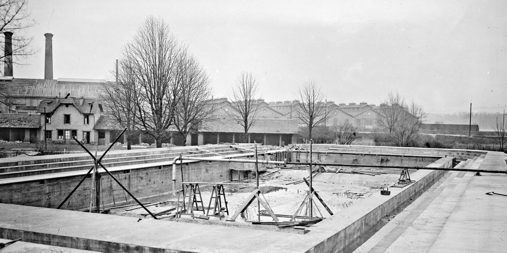 La piscine de Colombes en construction