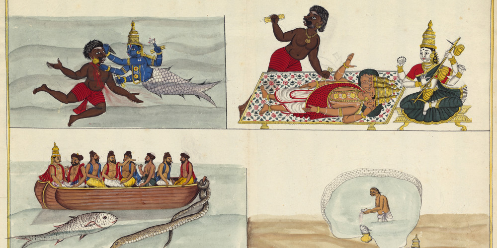 Histoire de Matsya avatara, ou incarnation de Vishnu en poisson