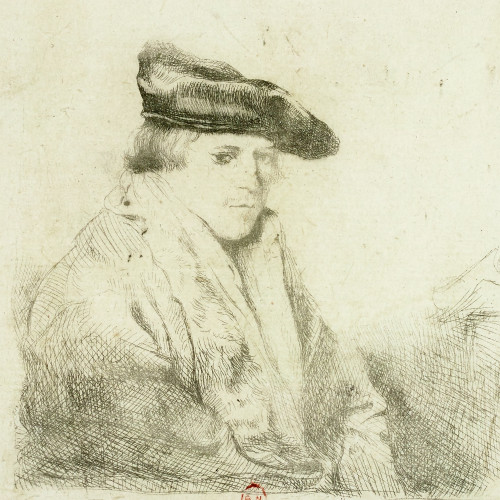 Jeune homme assis et réfléchissant, d’après Rembrandt