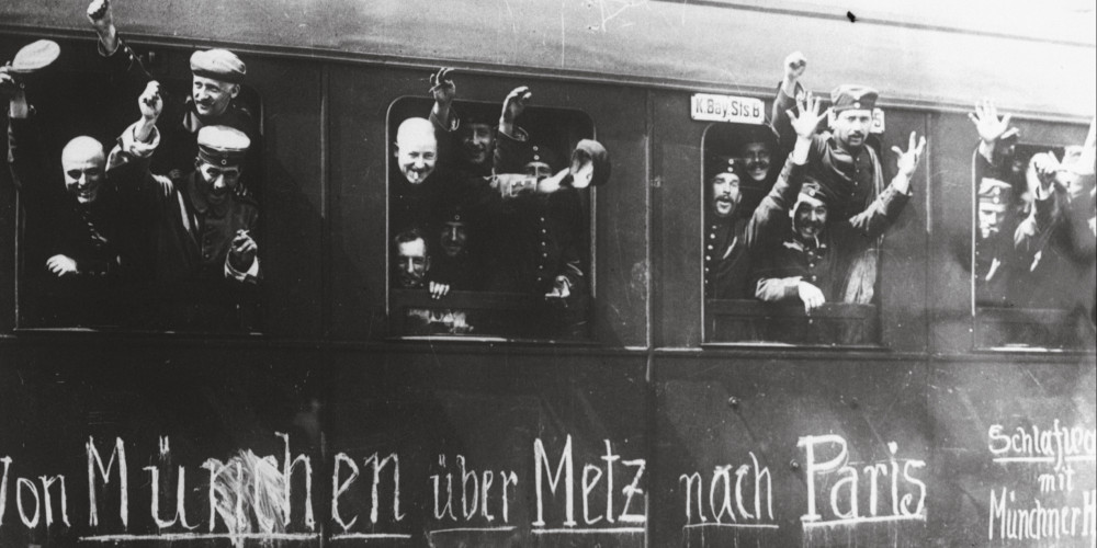 Soldats allemands quittant Munich