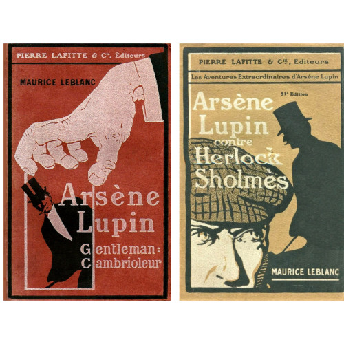 Couvertures d'éditions anciennes d'Arsène Lupin