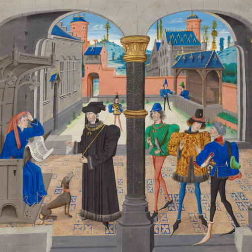 Philippe le Bon rendant visite à Wauquelin dans son étude