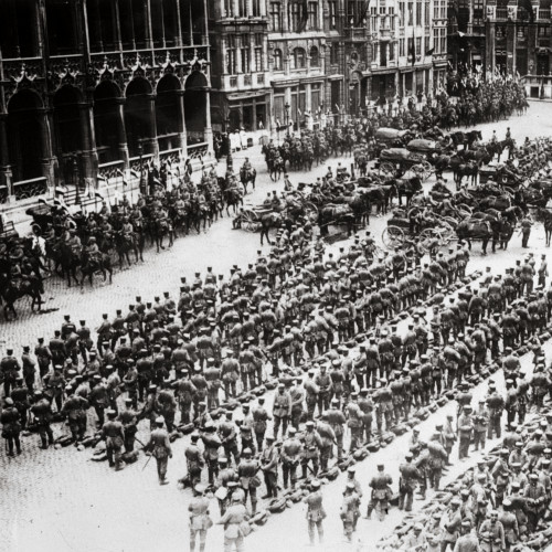 Les troupes allemandes entrent dans Bruxelles, le 19 août 2014