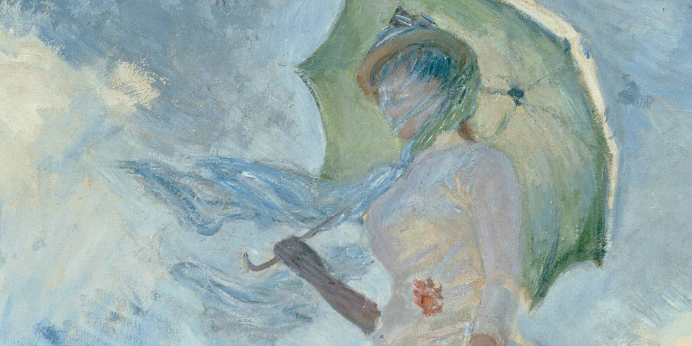 Femme à l’ombrelle tournée vers la gauche, peinture de Claude Monet