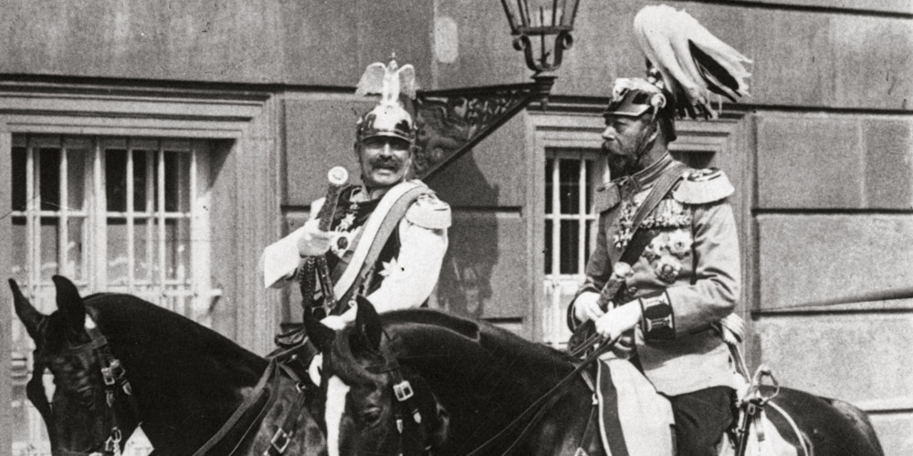 Le 28 mai 1913, le roi George et le Kaiser à Potsdam